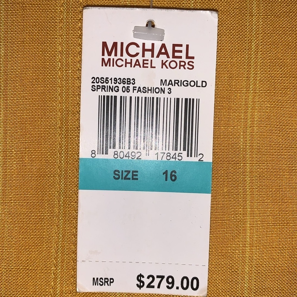 Michael Kors Vintage Spring 2006 Marigold Pinstripe Blazer NWT Size 16 - Picture 13 of 13